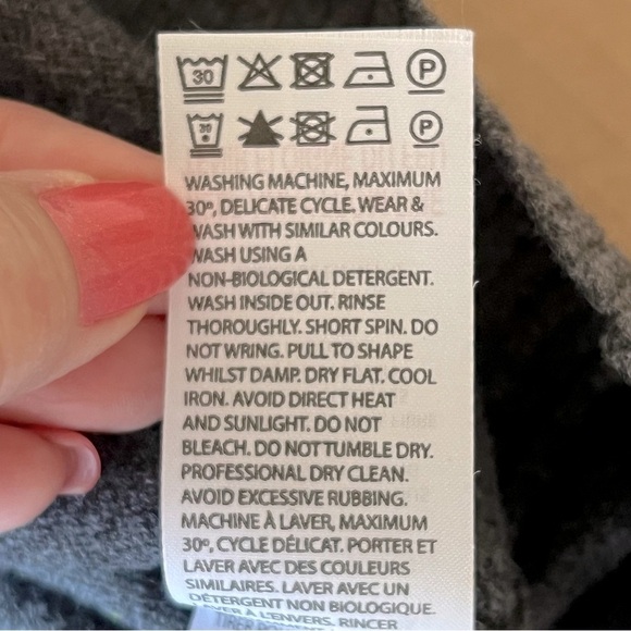 Brodie Cashmere Wool blend Gray Lurex Bow Mock Neck Sweater size M - Picture 11 of 12